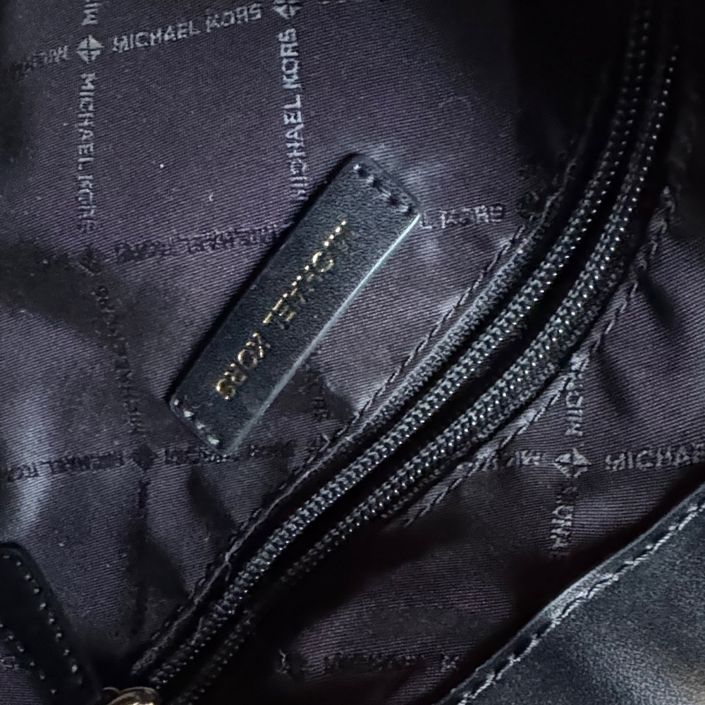 Michael Kors Black Shoulder Bag with Gold Accent - Picture 10 of 11